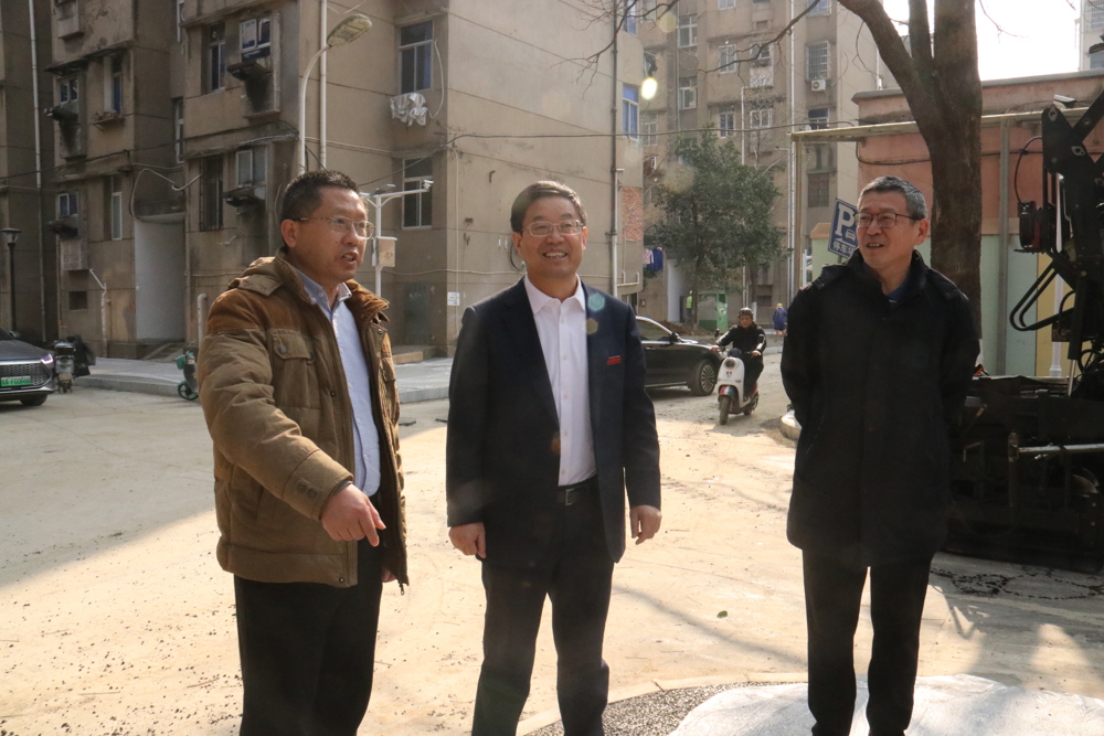 调研老校区道路改造情况